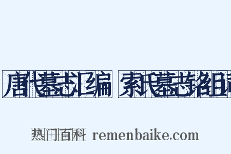 唐代墓志汇编·索氏墓志铭组词是什么意思的图片